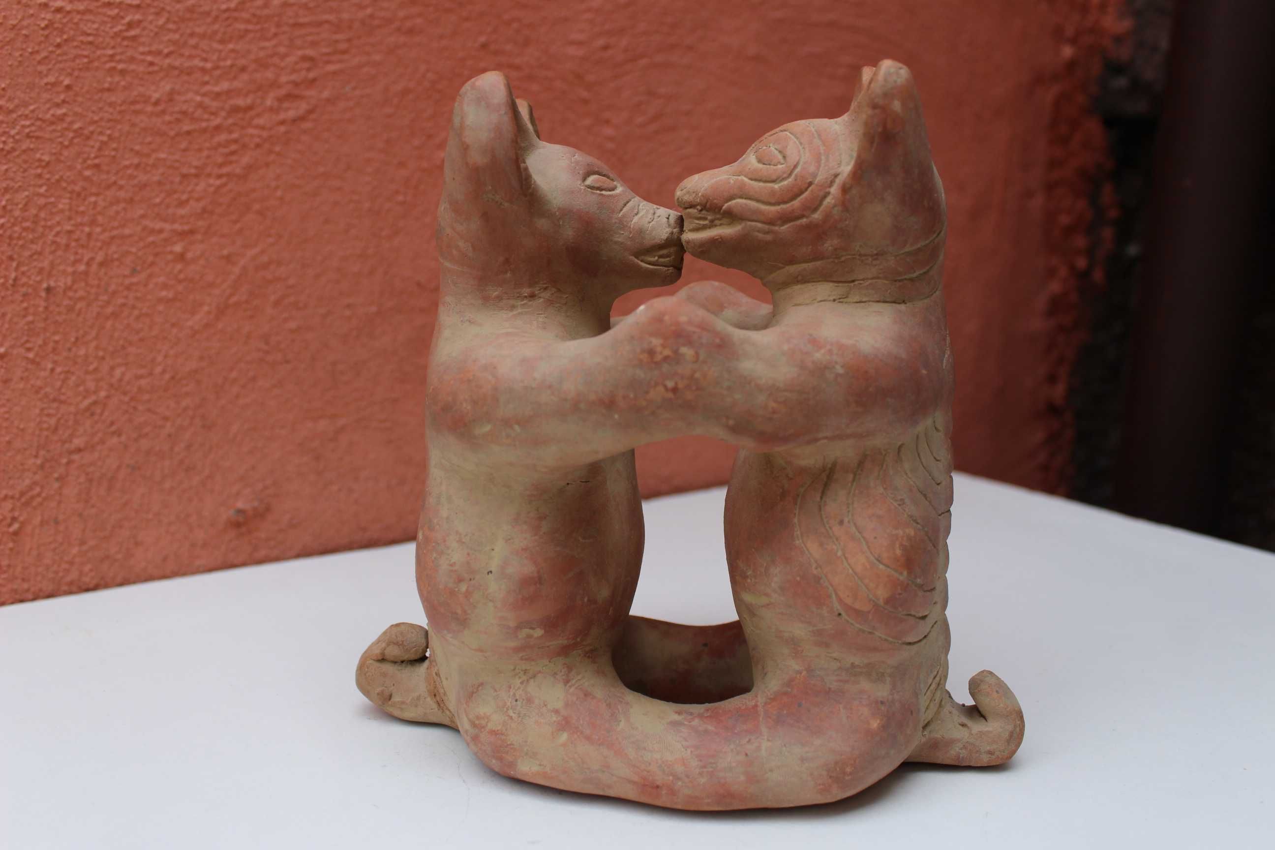 Piesa ceramica de colectie AZTECA, lucrat manual in Mexic