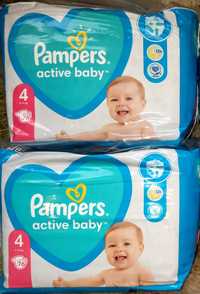 76buc Scutece Pampers Active Baby Nr. 4 (9-14 kg)