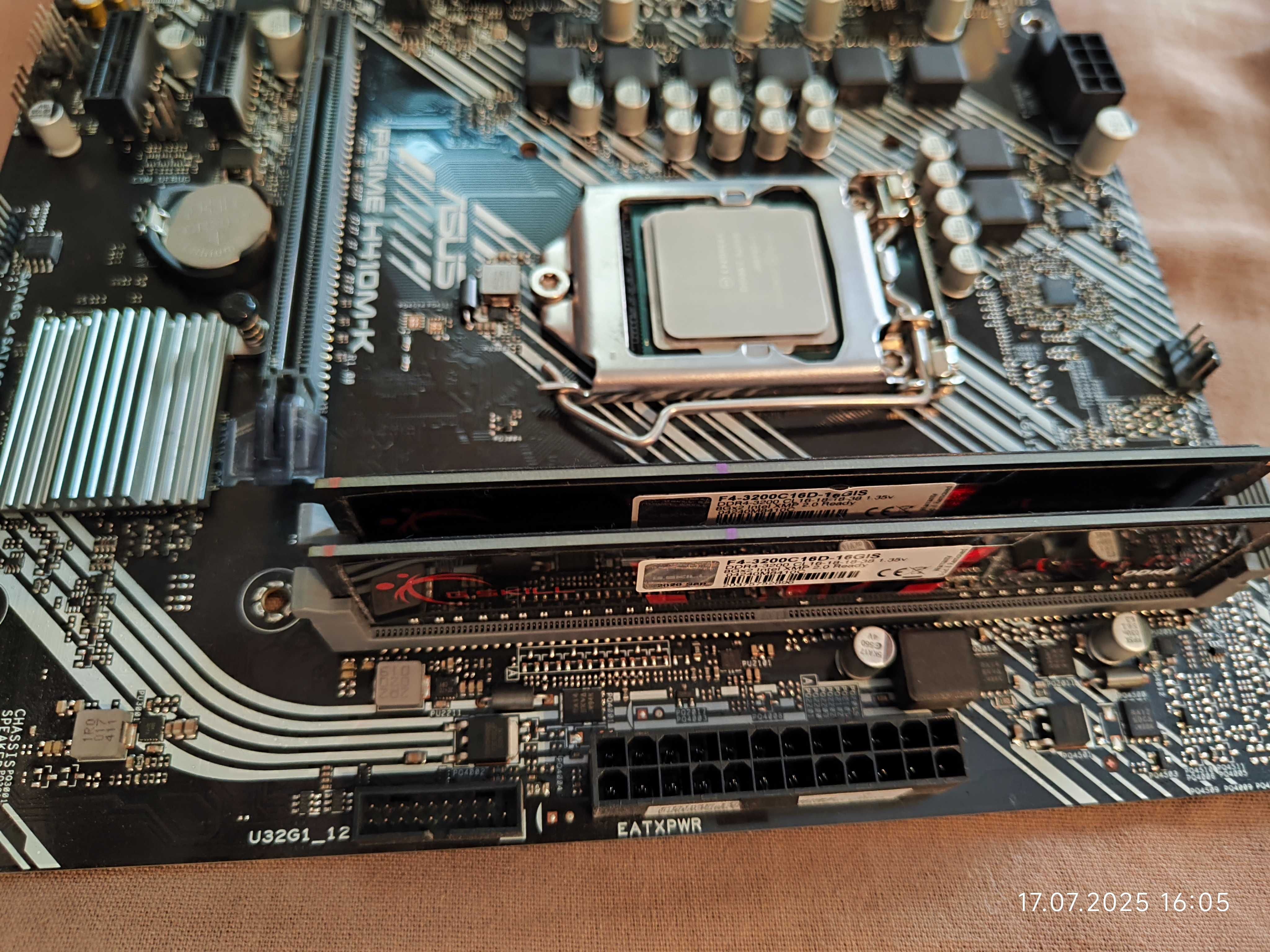 Комплект i5 10400f, Asus H410, RAM 16GB DDR4 3200