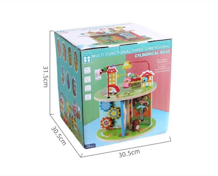 Centru de activitati din lemn, Montessori 7 in 1