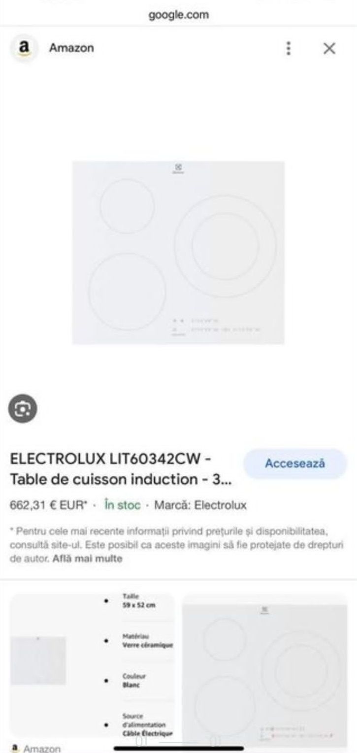 Plita Electrolux LIT60342CW Sigilata