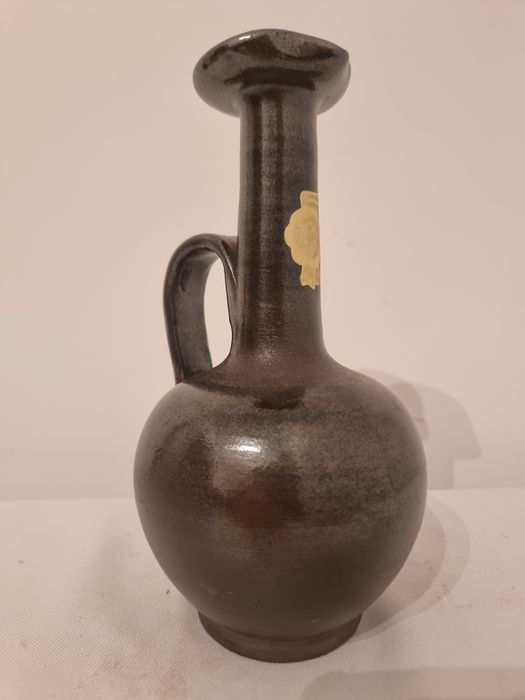 Vază ceramică semnată C. Hanu, ștanțată FR BYCE, anii 70–80
