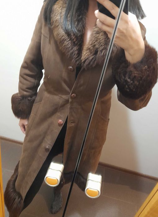 Дамски кожух естествена кожа