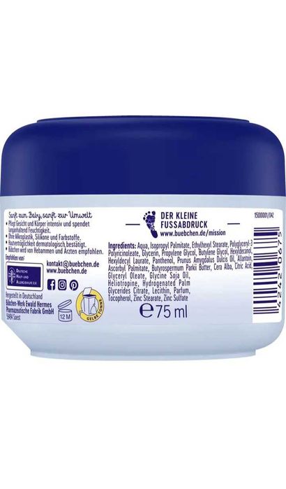 Bübchen . Bolalar kremi. Germaniya mahsuloti.