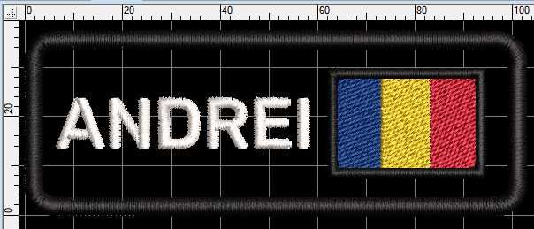 Patch Brodat Nume + Tricolor