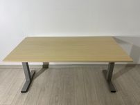 10 Buc. Birou 160X78 cm,  Blat Fag Deschis, Cadru Metalic Profesional
