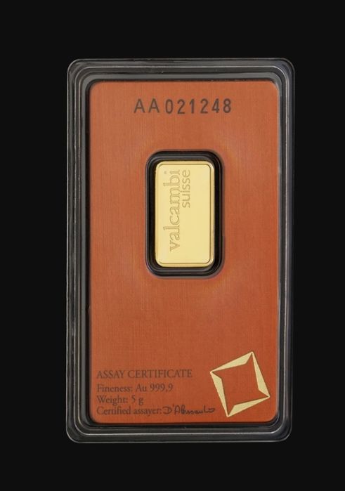 Lungou aur 5g Valcambi Suisse, Elvetia
