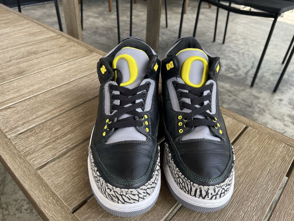 44.5 Nike Air Jordan 3 Retro Oregon Ducks Pit Crew Limited NBA Adidas