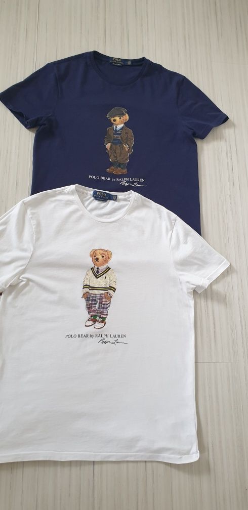 POLO Ralph Lauren Bear Custom Slim Fit  M и L ОРИГИНАЛ 2бр. Мъж Тениск