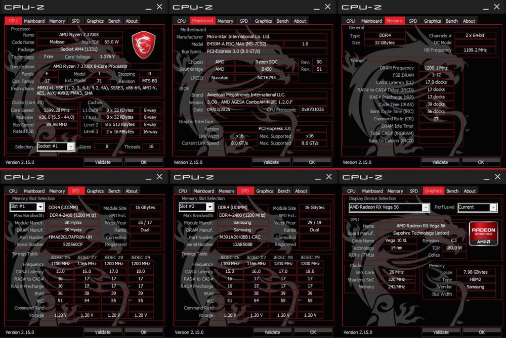 Pc Ryzen 7 3700x , 32 gb ram , RX Vega 56 8 gb , 1 tb ssd