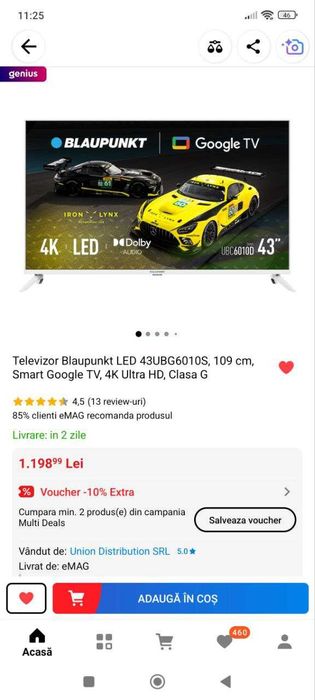 TV nou Blaupunkt 4K+ cadou: Mii de Canale TV & Filme GRATIS