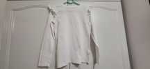 Bluza alba cu volanase Sinsay