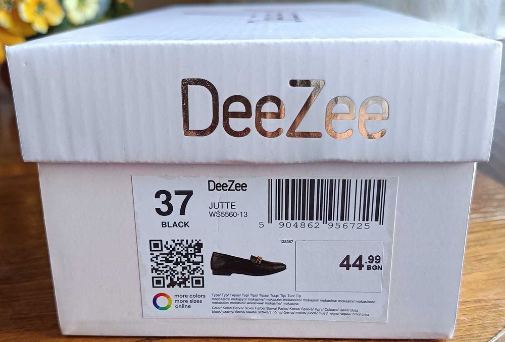 Мокасини дамски DeeZee ЧЕРЕН