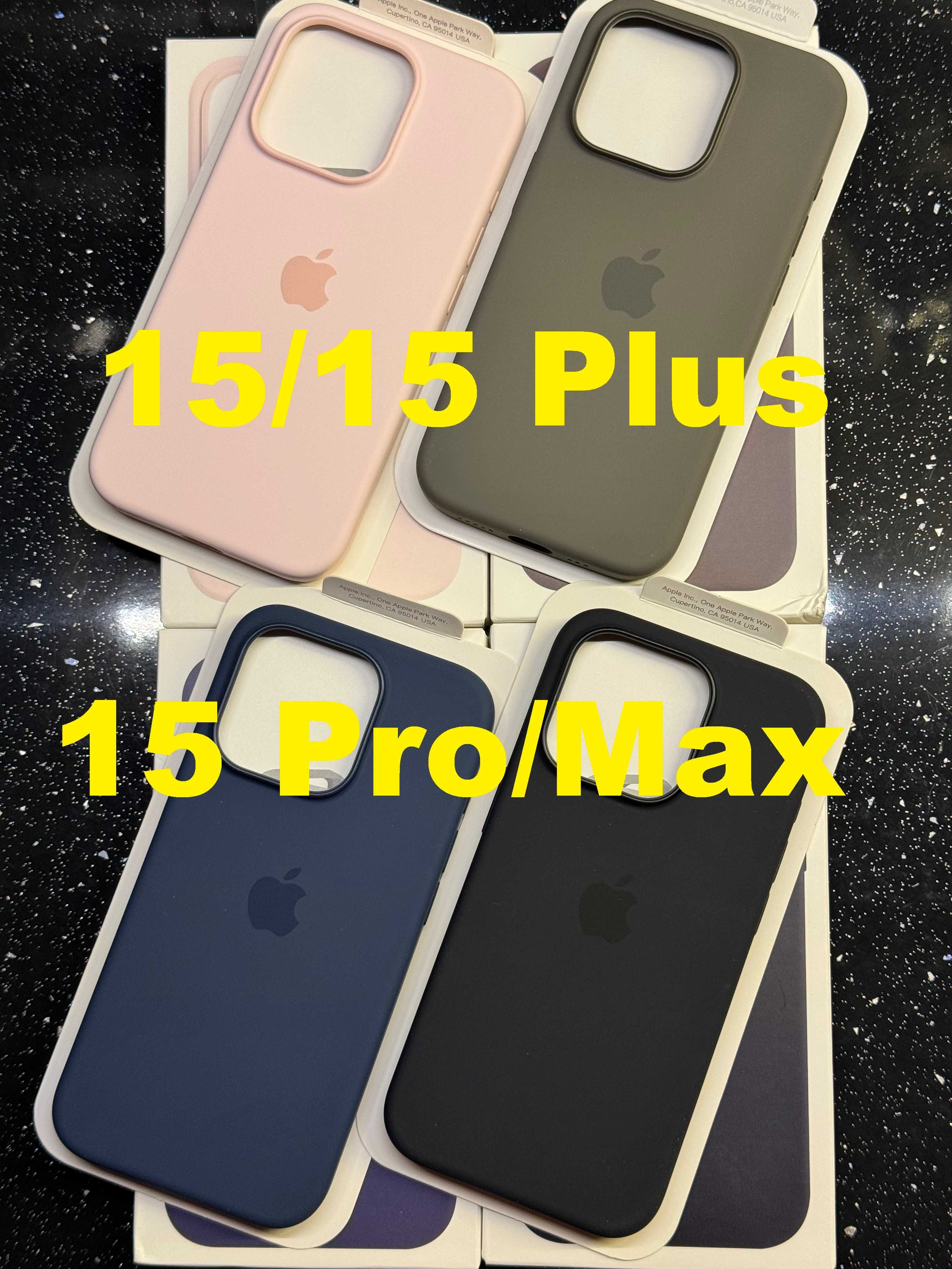 3 Husa iPhone Silicon 12 13 14 15 PLUS PRO si MAX Premium Slim Carcasa