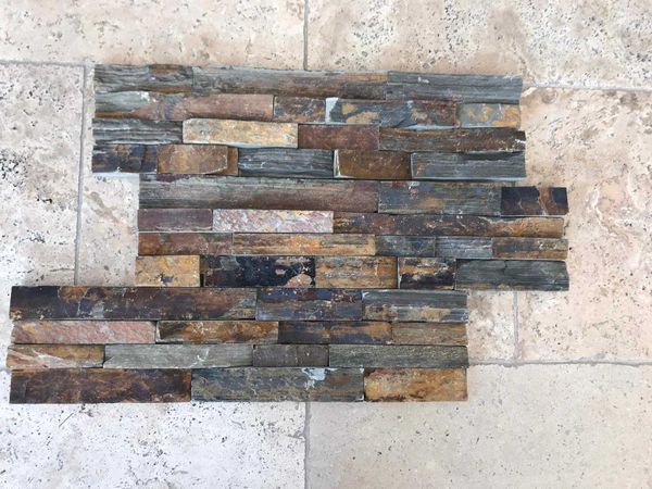 Piatra naturala/piatra decorativa interior/panel Brown 15x60cm