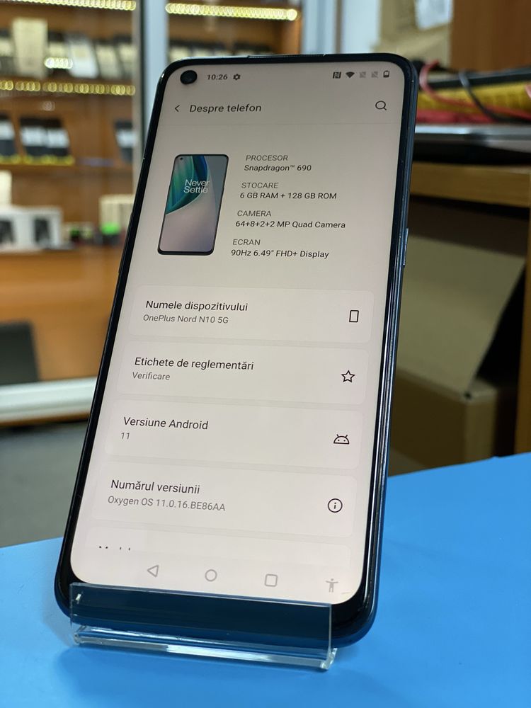 OnePlus Nord2 5G si N10 5G Albastru - 128 GB/ 8 RAM - Garantie 12 Luni