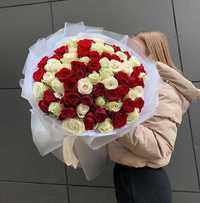 Голландские цветы розы букеты Тараз