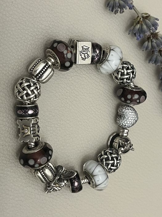 Bratara Pandora originala two tone si argint