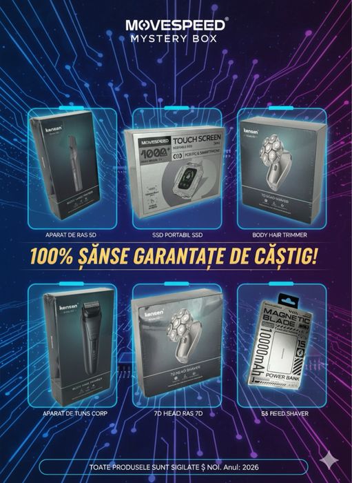 Mystery Box – produs garantat, șanse mari la premii valoroase