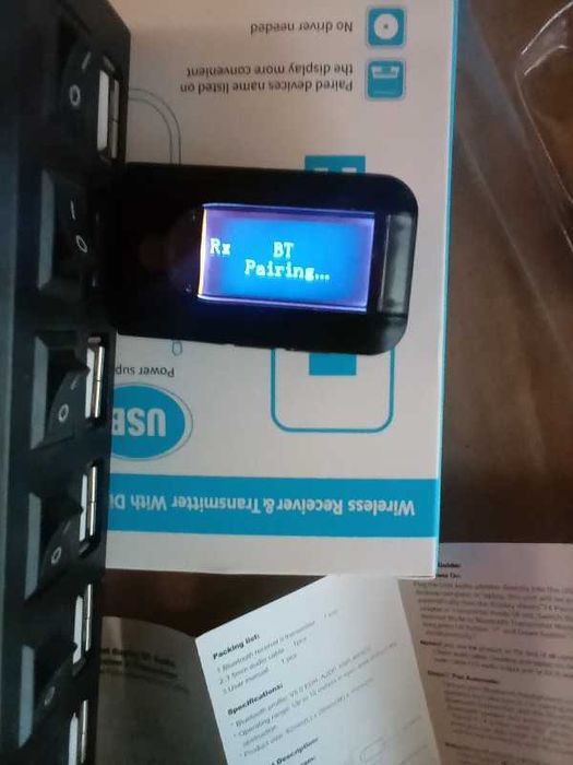 Безжичен компютърен Bluetooth аудио предавател и приемник 2 в 1