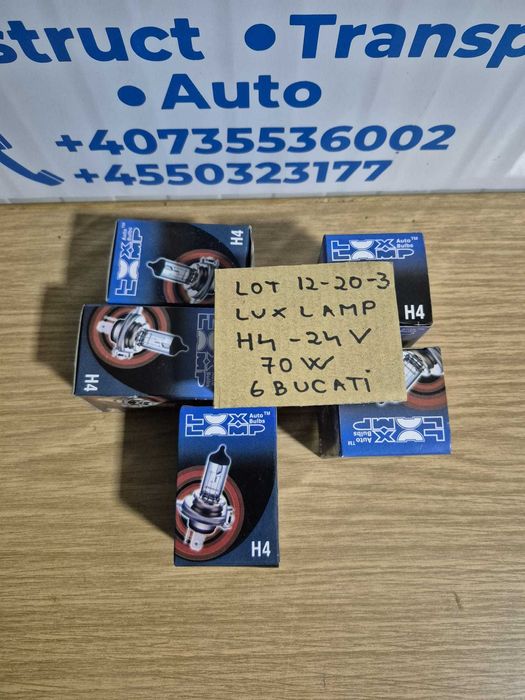 lux lamp bec auto h4 24 v - set 6 bucati - lot 12-20-3