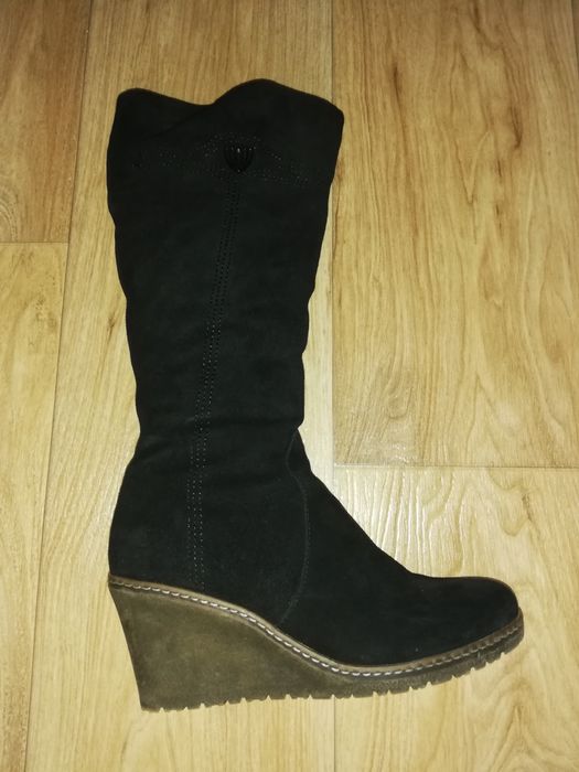 Сапожки женские замшевые