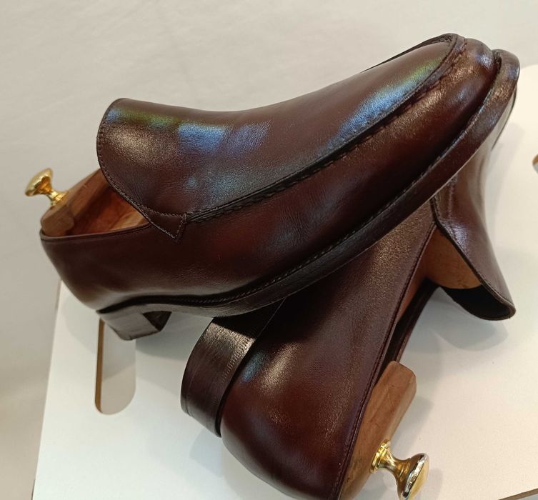 Pantofi loafer de lux penny 41.5 42 lucrati manual PRADA piele natural