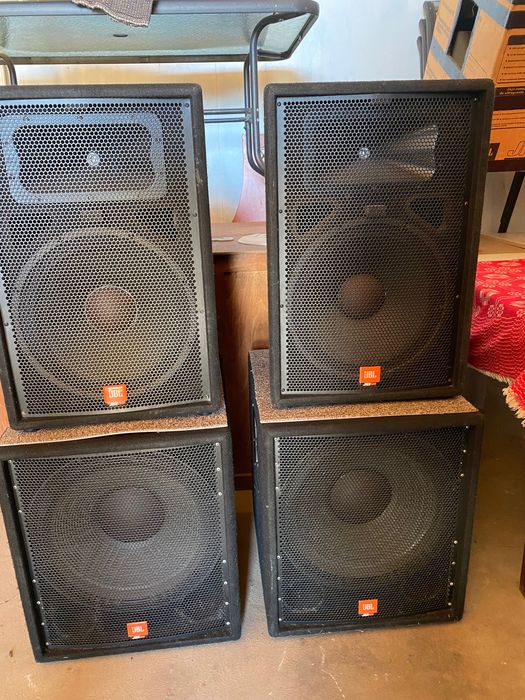 Set boxe JBL JRX + mixer+ aplificatoare Crown