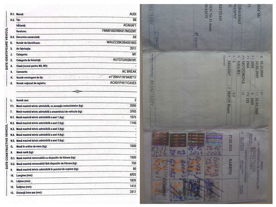 Audi a4b8 2011 170 cp