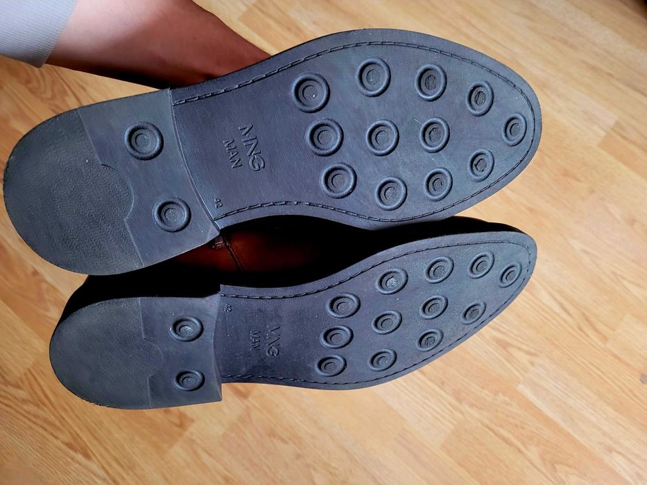 Ghete/bocanci/cizme piele maro - Mango barbati - noi