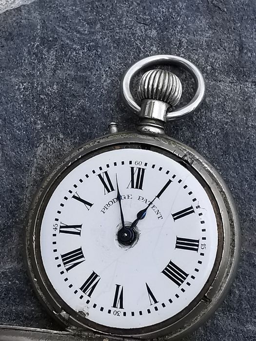 Ceas de buzunar Prodige Patent - Hunter - Otel - 57 mm