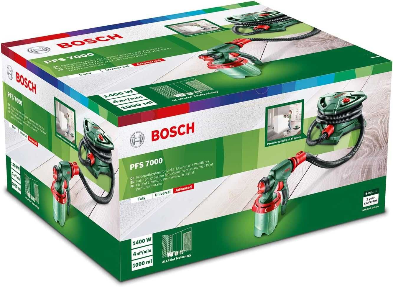 Sistem de pulverizare vopsea Bosch PFS 7000, 1400 W, 700 ml/min