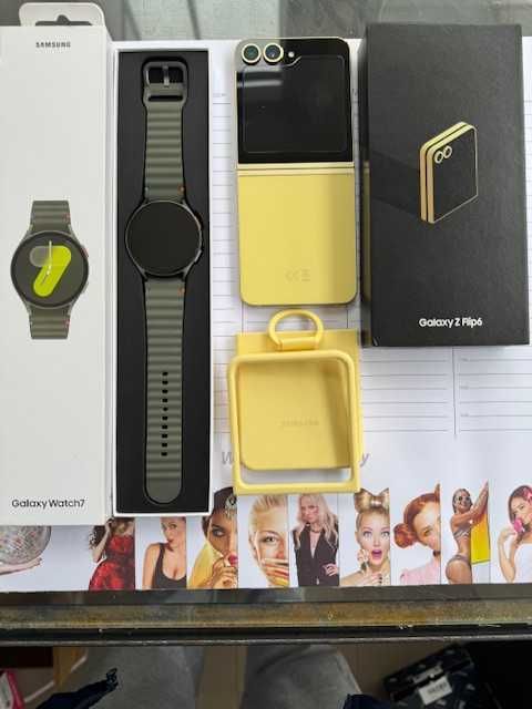 Samsung Galaxy Z Flip 6, 256Gb si Galaxy Watch 7 impecabile, garantie