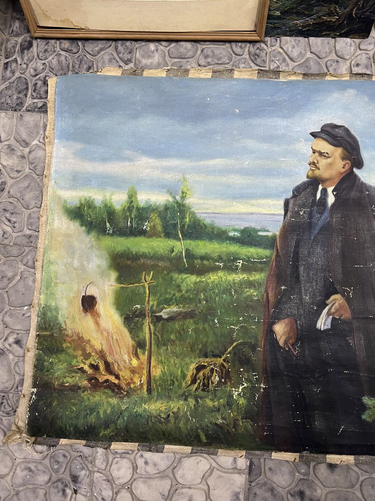 Ленин у костра Ленин