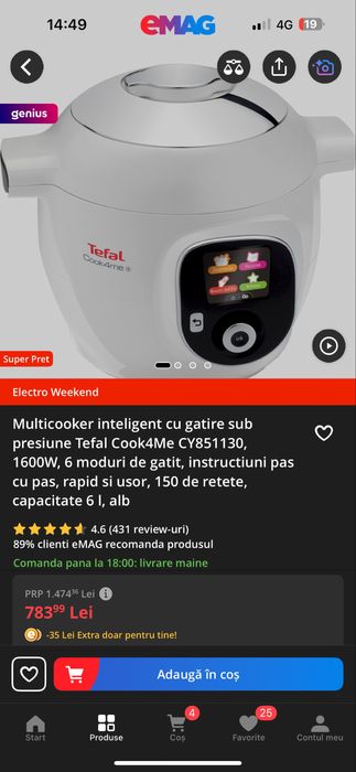 Multicooker my tefal cook4me