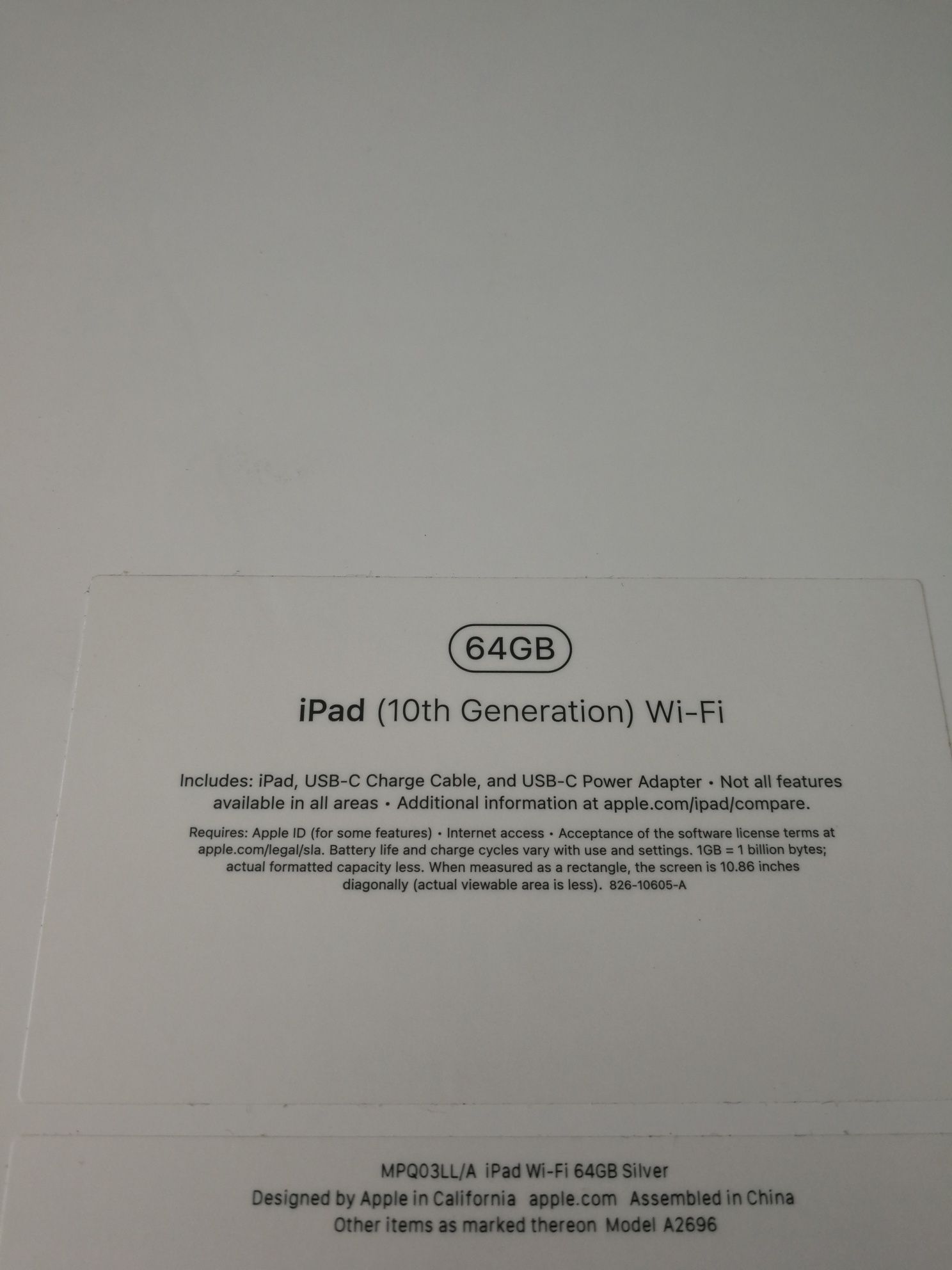 НОВ! iPad 10th Gen 10.9 64GB WiFi 2022 Silver Blue Pink 1г. Гаранция