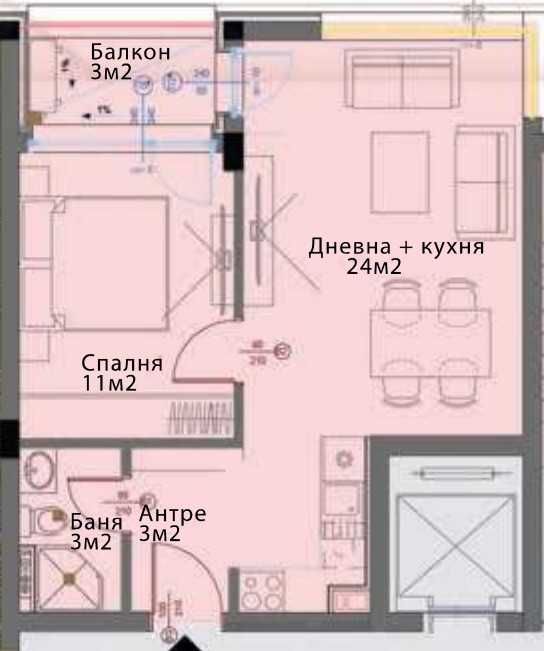 Продава се Двустаен апартамент в София, Модерно предградие - 62 кв.м за 1300 €/кв.м - Снимка #1
