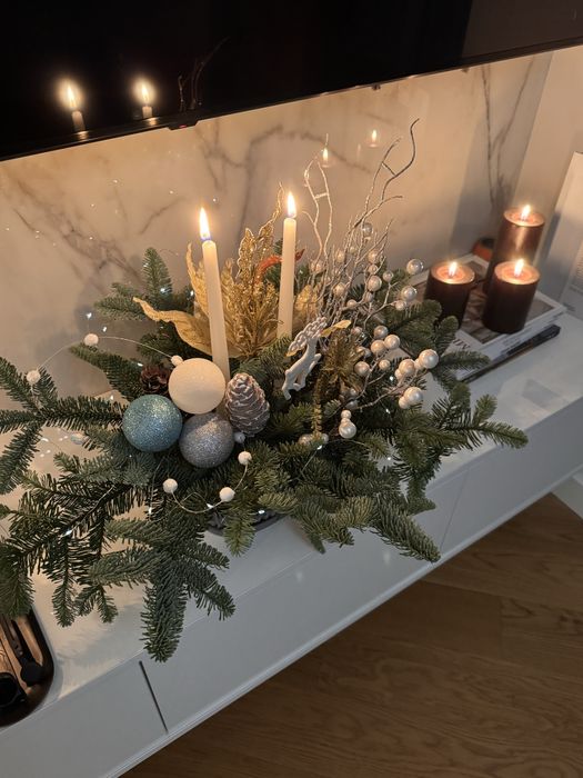 Новогодние композиции из живых елок