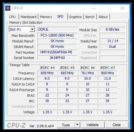 Памет за лаптоп 16GB (2x8GB) Sk Hynix Original  1600 MHz DDR3L