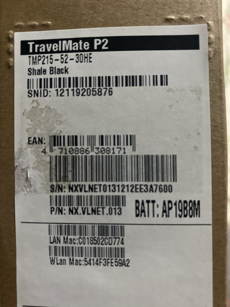 Acer TravelMate P2 TMP215-52 Laptop sigilat