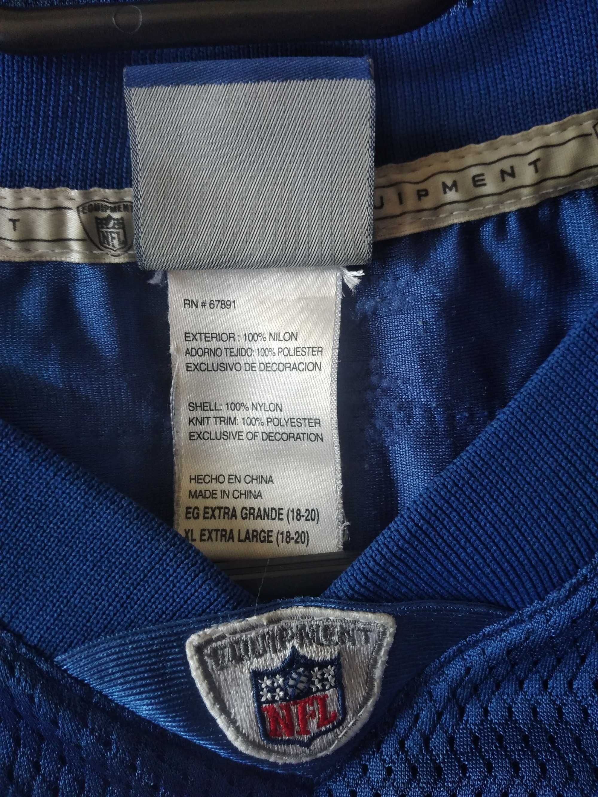 NFL Reebok Мъжка Тениска Jersey Юноши XL Manning Американски Футбол