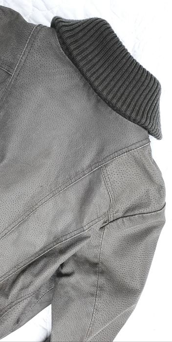 Кожено яке VERO MODA, дамско, сиво, естествена кожа