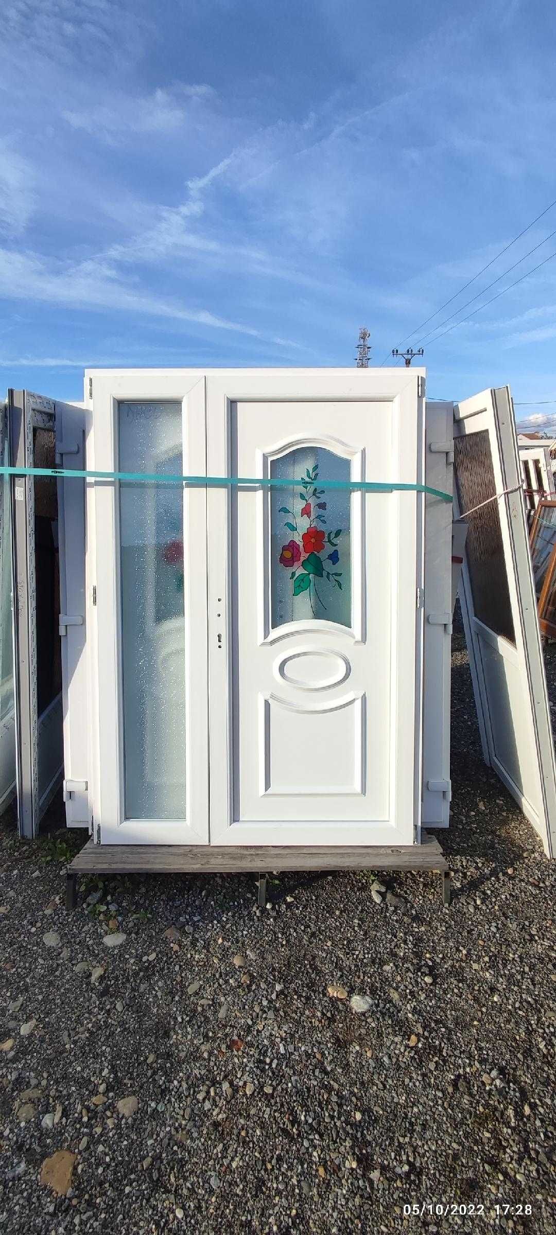 Uși PVC cu panel decoratv