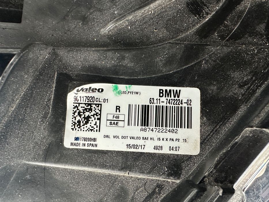 Фар десен за БМВ Ф48 ЛЕД 2016-2019 BMW X1 F48 RIGHT FULL LED