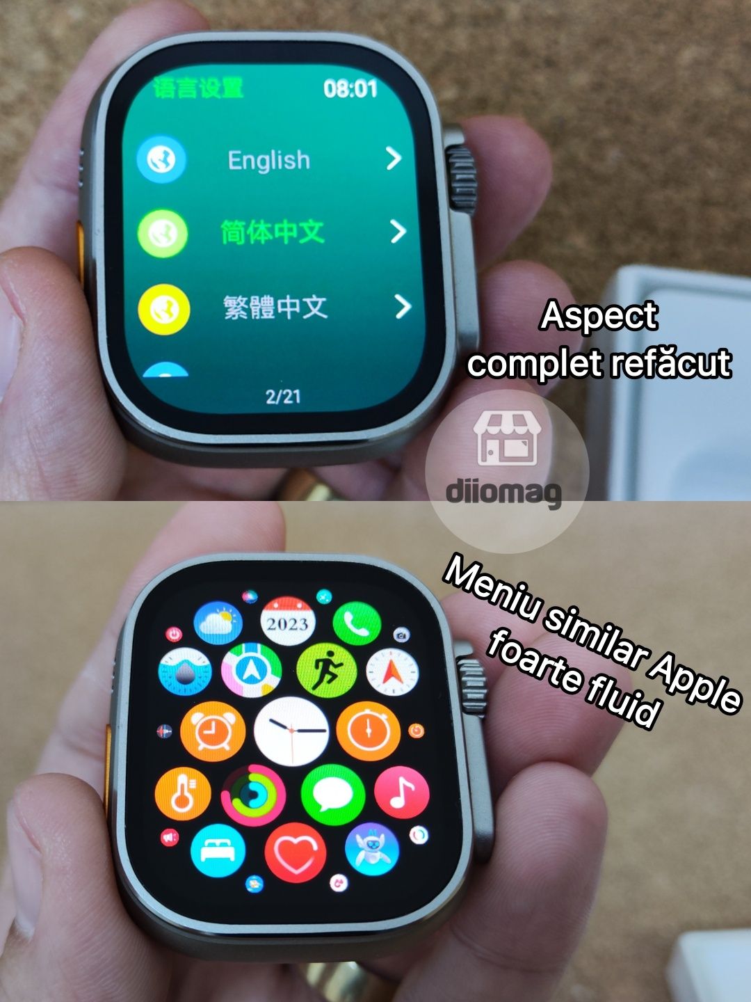 ULTRA2-Ceas smartwatch HK9 ULTRA2 49mm SuperAMOLED+ cu AOD si DualCore