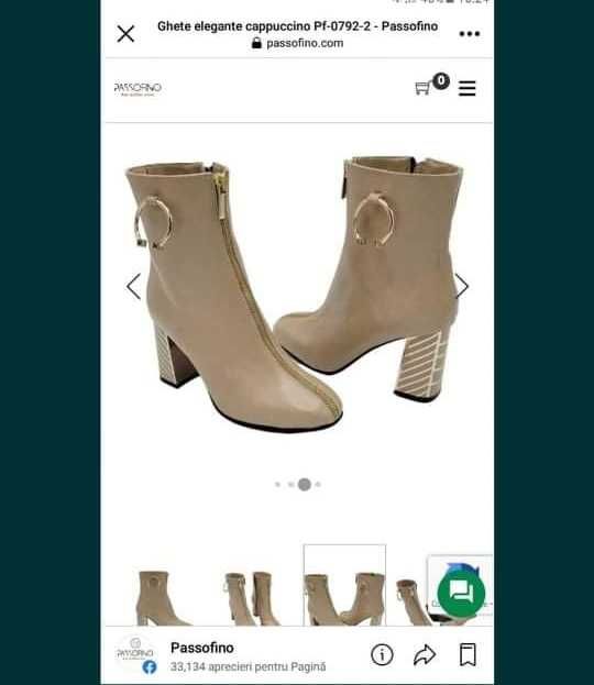 Cizmulițe/ghete dama piele noi