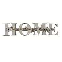 Decoratiune “Home” mesaj gravat, interior, lemn