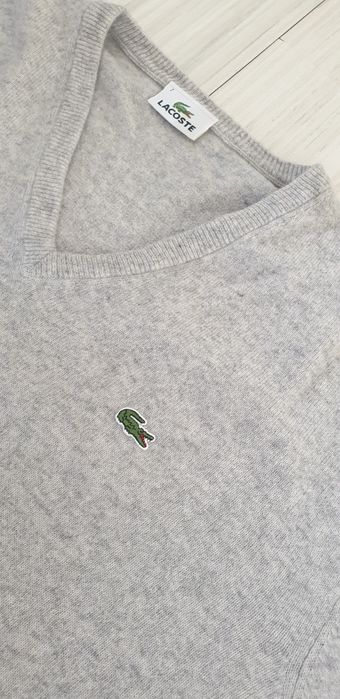 Lacoste Wool Knit V / 7 - XL / 2XL НОВО! ОРИГИНАЛ Мъжки Вълнeн Пуловер