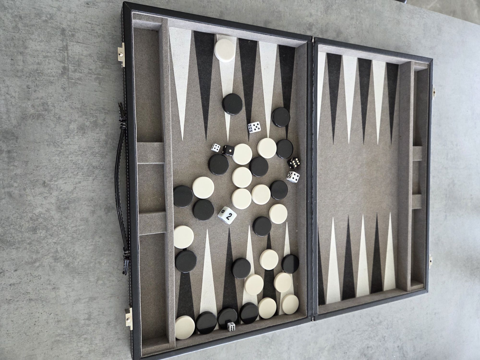 Table piele Backgammon 38x47cm