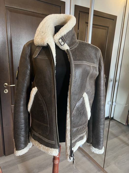 Cojoc designer aviator shearling( piele si blana naturala oaie) M